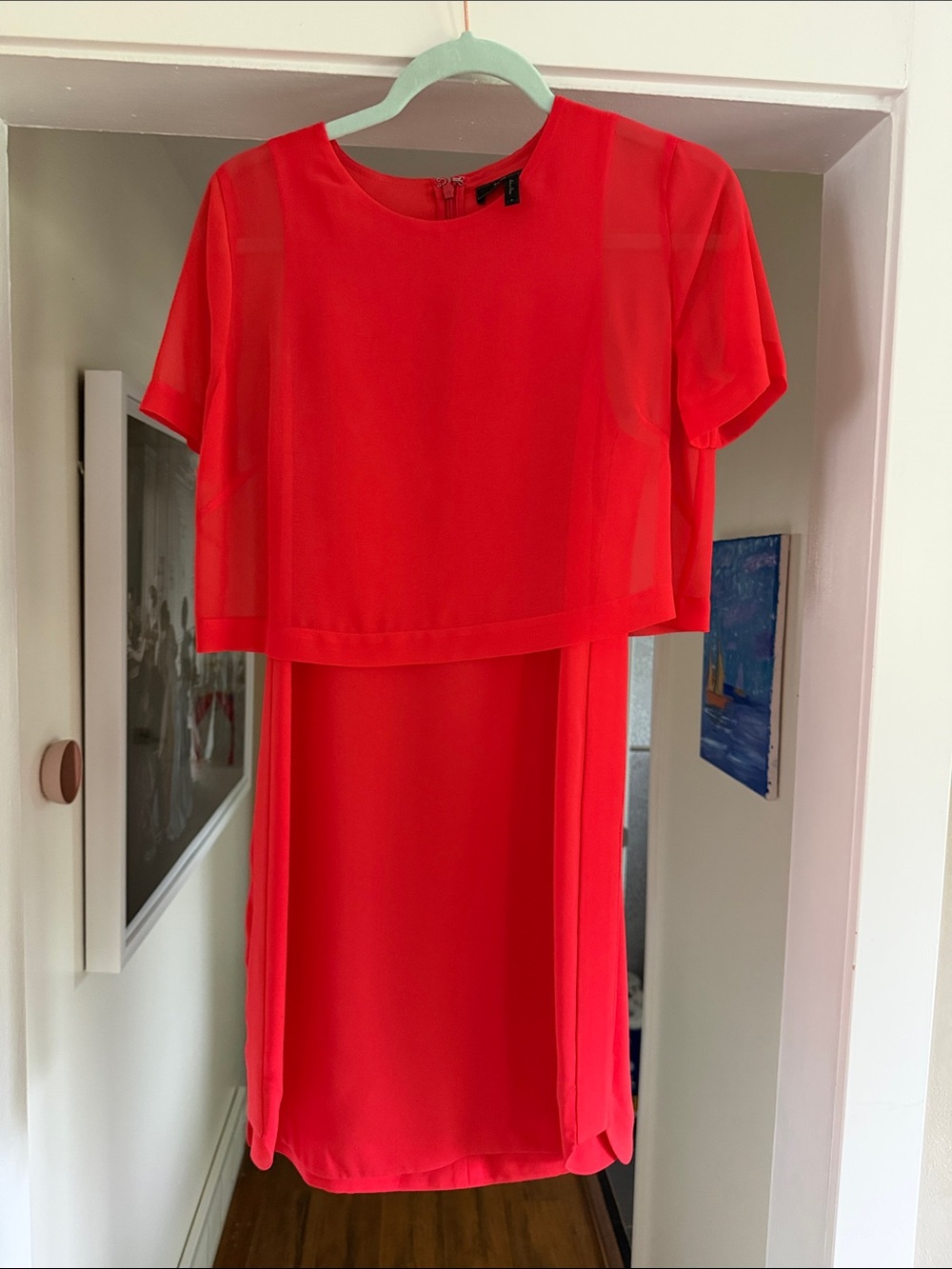 BCBG Layered Short-Sleeve Women's Dress- size small